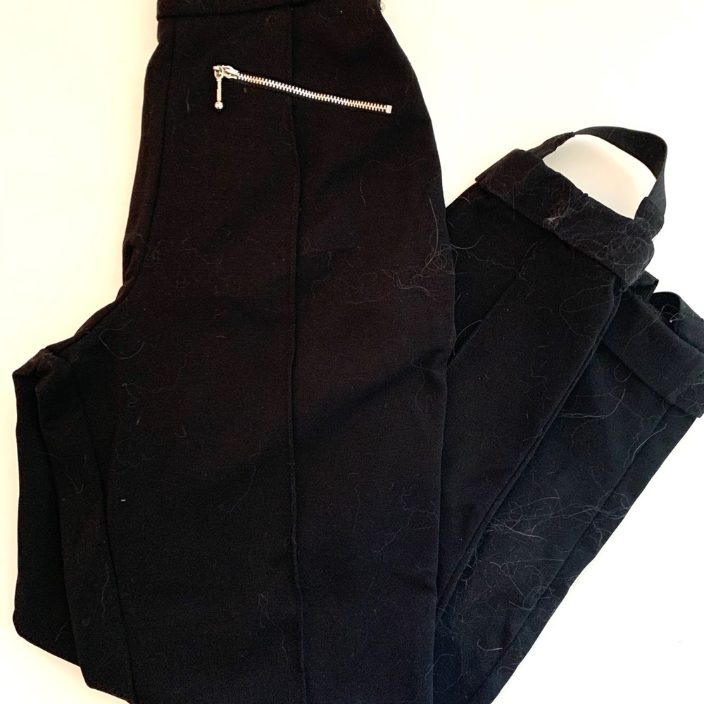 Ann Taylor Black Skinny Cropped Cuffed Pants
